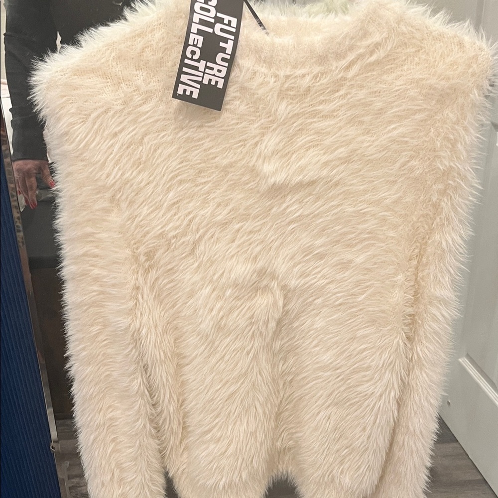 Future Collective Cream Teddy Jacket